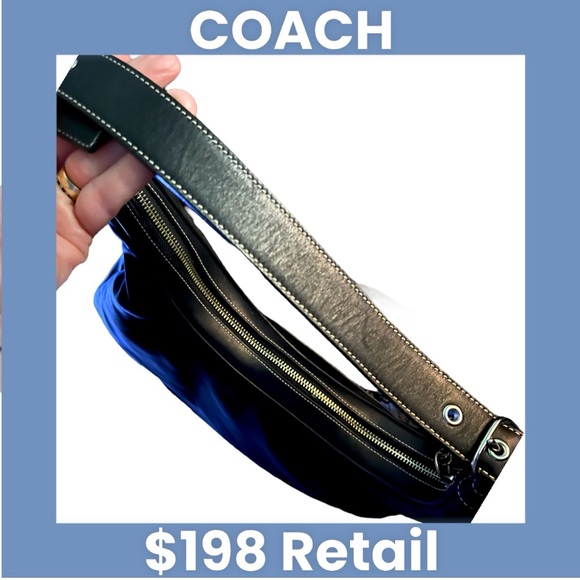 Coach Black Nylon Boho Bag with Leather Trim M32-4448 EUC Y2K - Picture 14 of 15